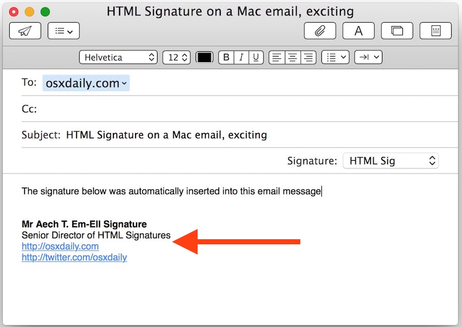 html email outlook for mac